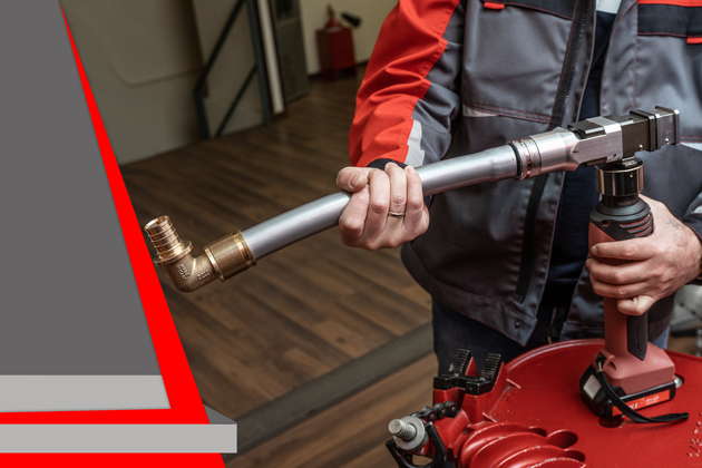 аксиальный пресс. монтаж металлополимерных газопроводов